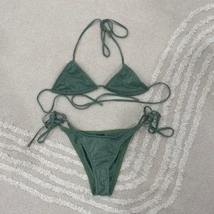 Vinca Fawn Sparkle Triangl Bikini Set